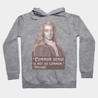 Voltaire Portrait And Quote Hoodie